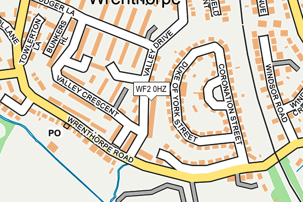 WF2 0HZ map - OS OpenMap – Local (Ordnance Survey)