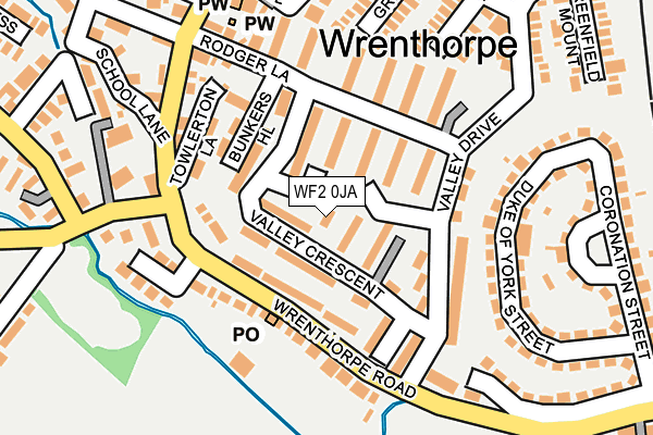 WF2 0JA map - OS OpenMap – Local (Ordnance Survey)