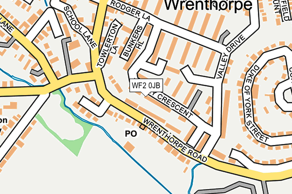 WF2 0JB map - OS OpenMap – Local (Ordnance Survey)