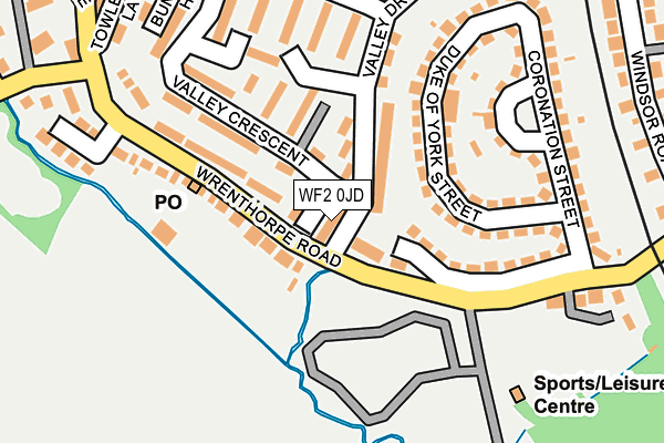 WF2 0JD map - OS OpenMap – Local (Ordnance Survey)