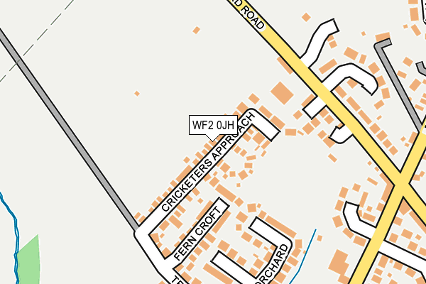 WF2 0JH map - OS OpenMap – Local (Ordnance Survey)