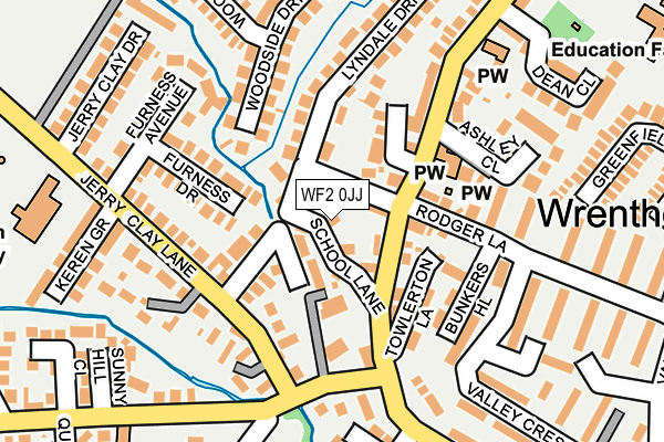 WF2 0JJ map - OS OpenMap – Local (Ordnance Survey)