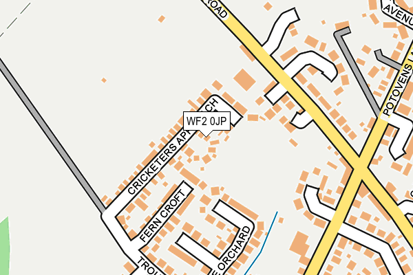 WF2 0JP map - OS OpenMap – Local (Ordnance Survey)