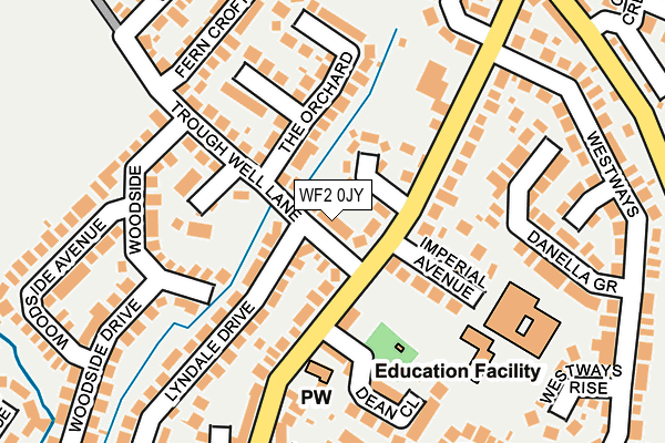 WF2 0JY map - OS OpenMap – Local (Ordnance Survey)