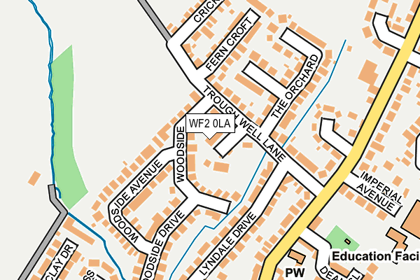 WF2 0LA map - OS OpenMap – Local (Ordnance Survey)