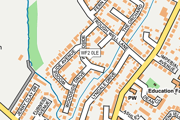 WF2 0LE map - OS OpenMap – Local (Ordnance Survey)