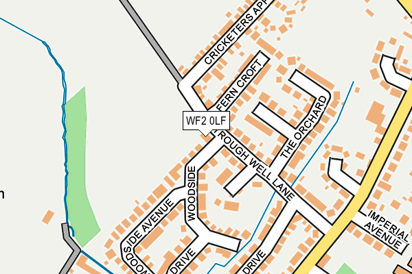 WF2 0LF map - OS OpenMap – Local (Ordnance Survey)