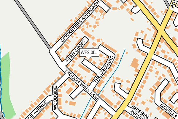WF2 0LJ map - OS OpenMap – Local (Ordnance Survey)