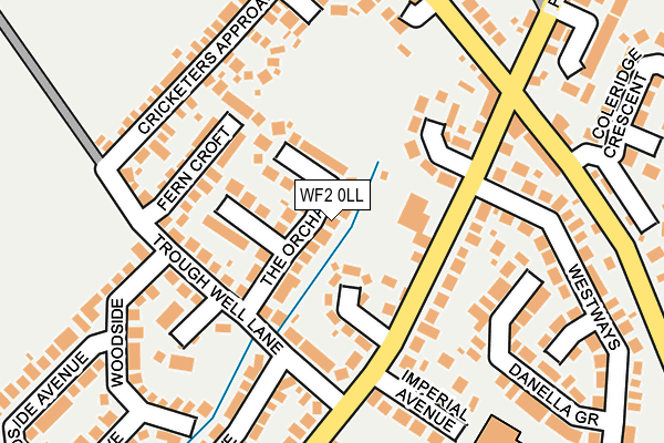 WF2 0LL map - OS OpenMap – Local (Ordnance Survey)