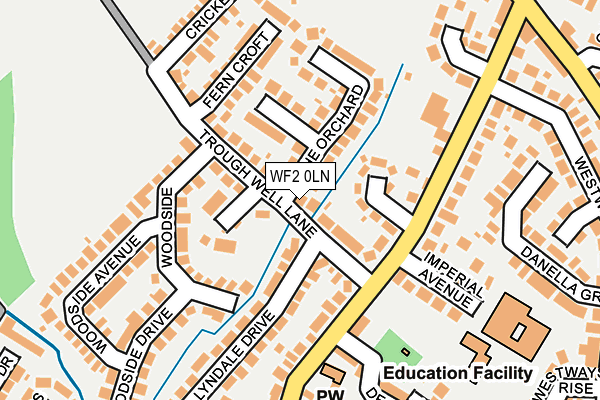 WF2 0LN map - OS OpenMap – Local (Ordnance Survey)