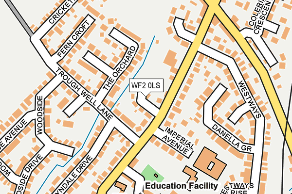 WF2 0LS map - OS OpenMap – Local (Ordnance Survey)