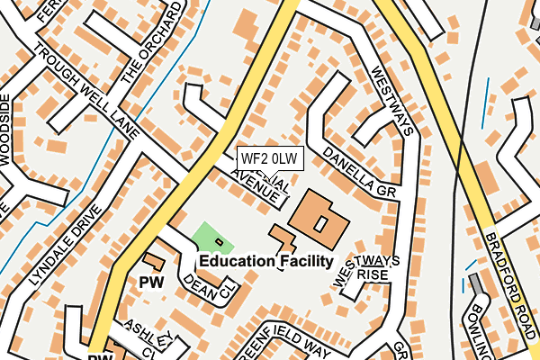 WF2 0LW map - OS OpenMap – Local (Ordnance Survey)
