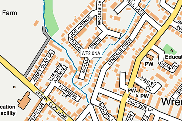 WF2 0NA map - OS OpenMap – Local (Ordnance Survey)