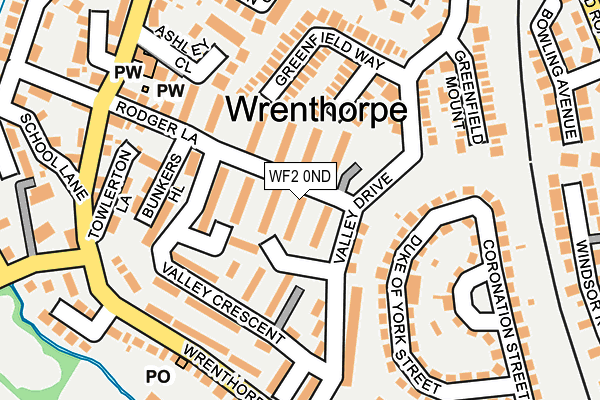 WF2 0ND map - OS OpenMap – Local (Ordnance Survey)