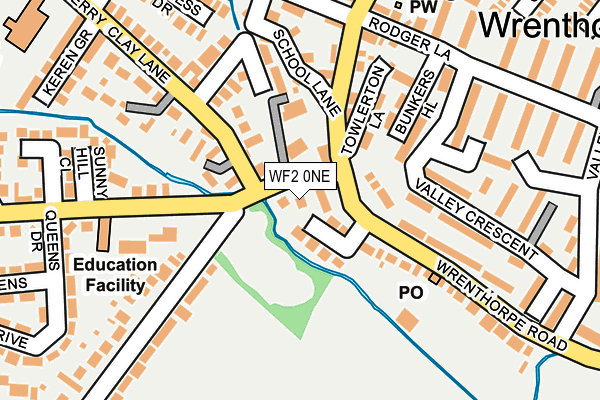 WF2 0NE map - OS OpenMap – Local (Ordnance Survey)