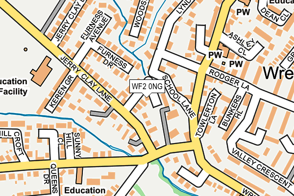 WF2 0NG map - OS OpenMap – Local (Ordnance Survey)