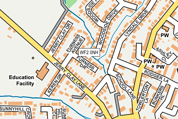 WF2 0NH map - OS OpenMap – Local (Ordnance Survey)