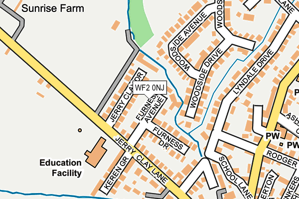 WF2 0NJ map - OS OpenMap – Local (Ordnance Survey)