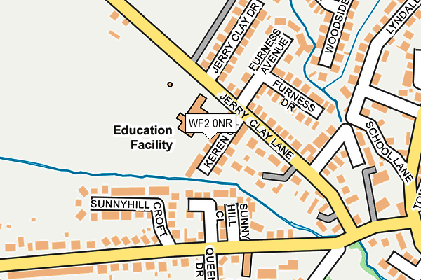 WF2 0NR map - OS OpenMap – Local (Ordnance Survey)