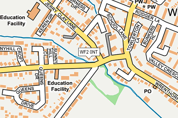 WF2 0NT map - OS OpenMap – Local (Ordnance Survey)