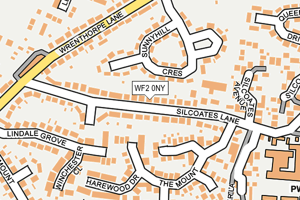 WF2 0NY map - OS OpenMap – Local (Ordnance Survey)
