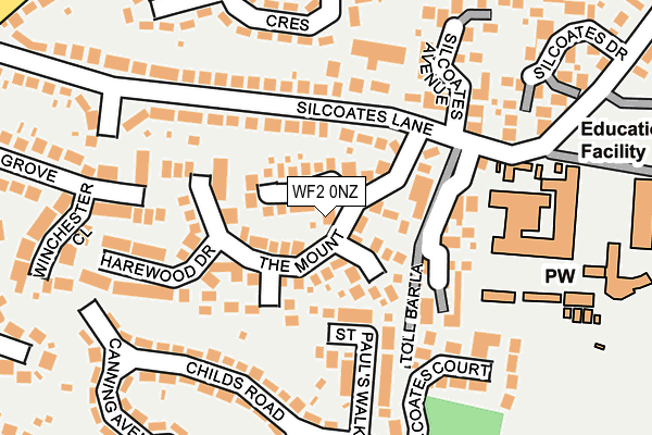 WF2 0NZ map - OS OpenMap – Local (Ordnance Survey)