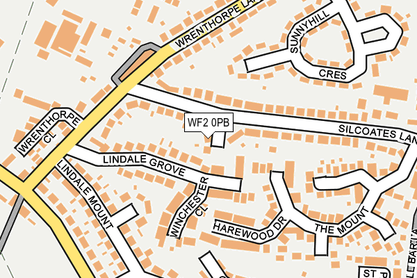 WF2 0PB map - OS OpenMap – Local (Ordnance Survey)