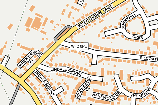 WF2 0PE map - OS OpenMap – Local (Ordnance Survey)