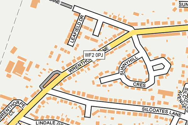 WF2 0PJ map - OS OpenMap – Local (Ordnance Survey)