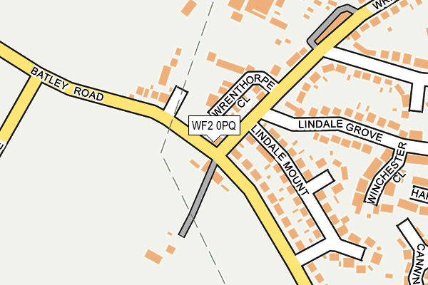 WF2 0PQ map - OS OpenMap – Local (Ordnance Survey)