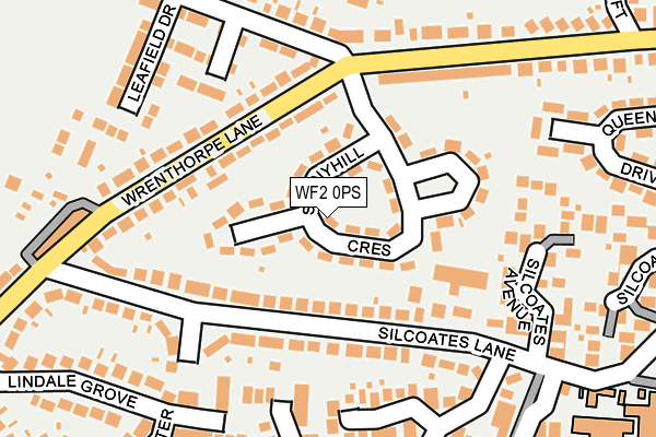 WF2 0PS map - OS OpenMap – Local (Ordnance Survey)