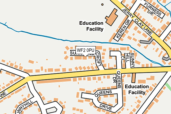 WF2 0PU map - OS OpenMap – Local (Ordnance Survey)