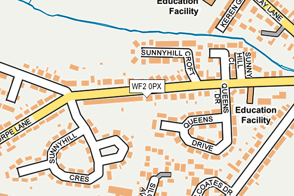 WF2 0PX map - OS OpenMap – Local (Ordnance Survey)