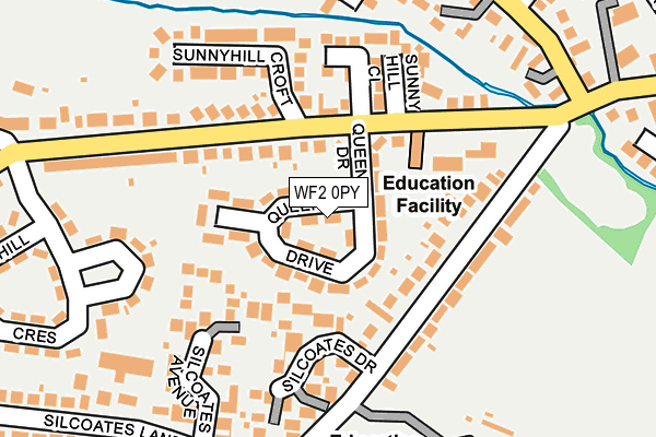 WF2 0PY map - OS OpenMap – Local (Ordnance Survey)