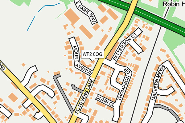 WF2 0QG map - OS OpenMap – Local (Ordnance Survey)