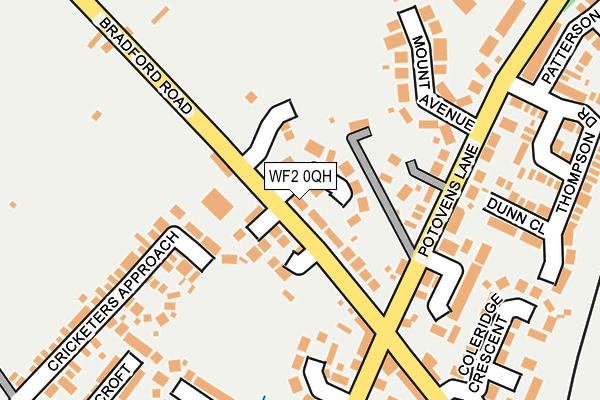 WF2 0QH map - OS OpenMap – Local (Ordnance Survey)