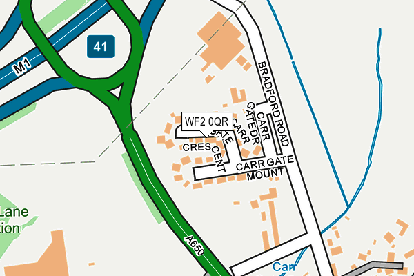 WF2 0QR map - OS OpenMap – Local (Ordnance Survey)