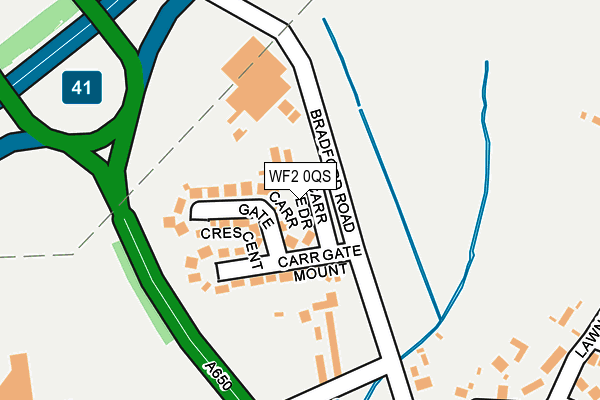 WF2 0QS map - OS OpenMap – Local (Ordnance Survey)