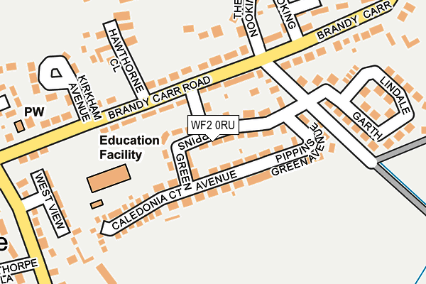 WF2 0RU map - OS OpenMap – Local (Ordnance Survey)