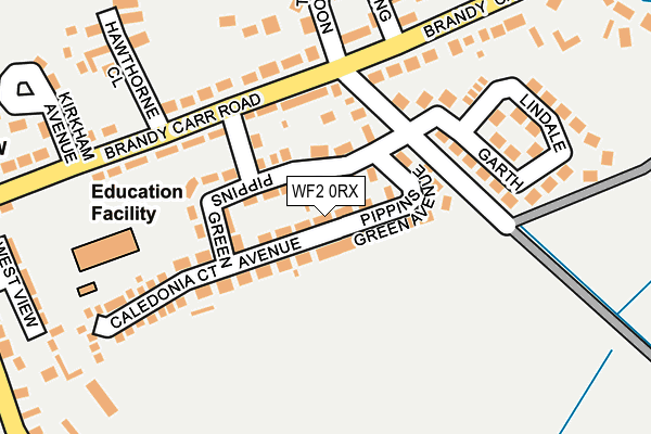 WF2 0RX map - OS OpenMap – Local (Ordnance Survey)