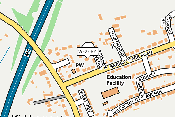 WF2 0RY map - OS OpenMap – Local (Ordnance Survey)