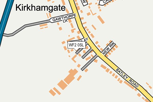 WF2 0SL map - OS OpenMap – Local (Ordnance Survey)