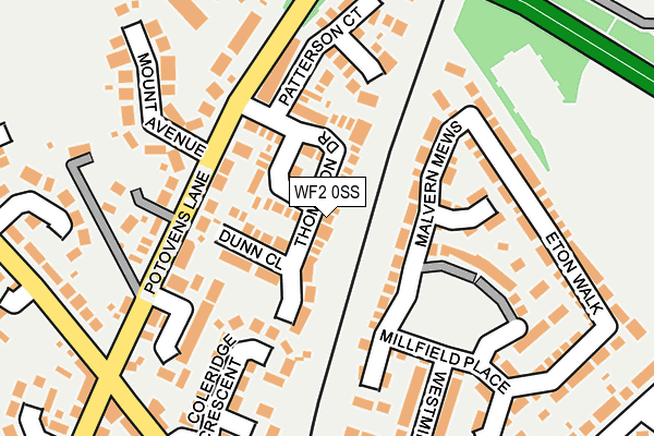WF2 0SS map - OS OpenMap – Local (Ordnance Survey)