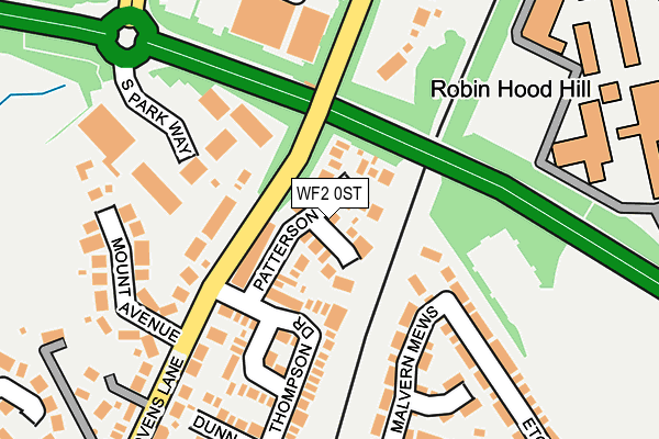 WF2 0ST map - OS OpenMap – Local (Ordnance Survey)