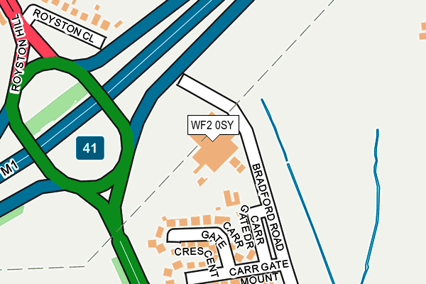 WF2 0SY map - OS OpenMap – Local (Ordnance Survey)