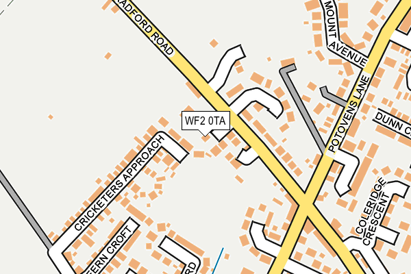 WF2 0TA map - OS OpenMap – Local (Ordnance Survey)