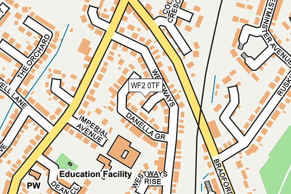 WF2 0TF map - OS OpenMap – Local (Ordnance Survey)