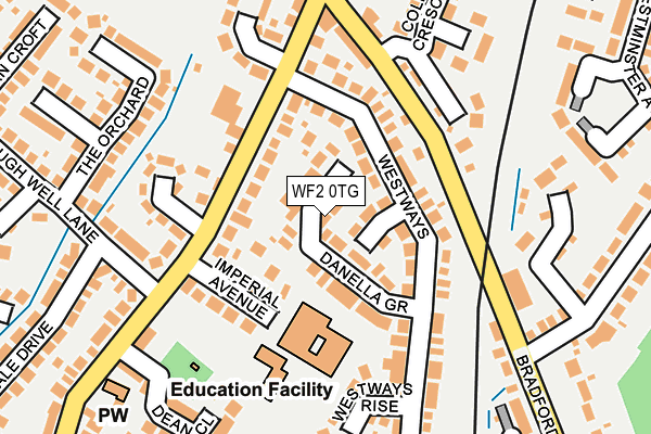 WF2 0TG map - OS OpenMap – Local (Ordnance Survey)