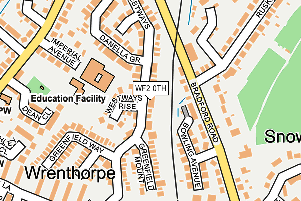 WF2 0TH map - OS OpenMap – Local (Ordnance Survey)
