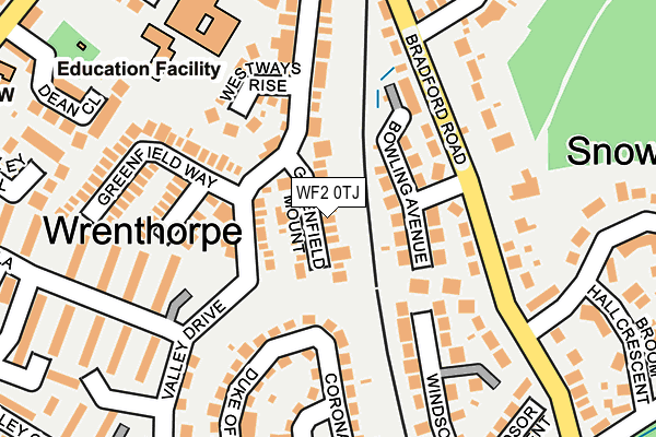 WF2 0TJ map - OS OpenMap – Local (Ordnance Survey)
